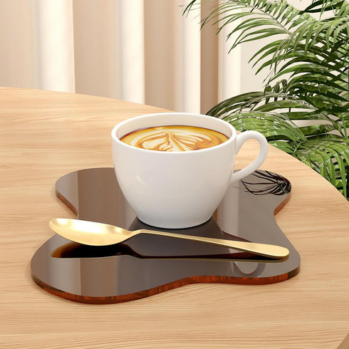 Toyarone Acrylic Coaster for Desk, Transparent Coaster Decorative Plates, Clear Cloud Shape Coffee