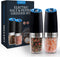 Gravity Electric Salt and Pepper Grinder Set, Battery Operated Shakers, Ideal Gifts for Cooking and Grilling