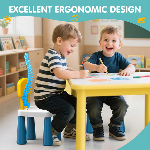 2 3 OCATO Plastic Toddler Chairs: Pcs Kids Chairs for Table Step Stool Lightweight Indoor or Outdoor School Camping