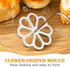 Flower Rosette Iron Waffle Molds: Creative Cookie Pastry Printing Gadget with Handle for Dessert Biscuit Waffle Baking