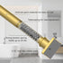 Gold Shower Curtain Rod, 31-68 Inches, Non-Slip Tension Mounted, No Drill Adjustable Curtain Rod for Windows and