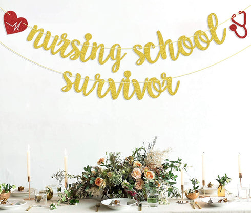 Congrats Nurse Graduation Banner - Nursing School Survivor