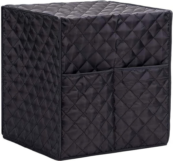 AOZBZ Coffee Maker Cover, Waterproof Cotton Cloth Dust Cover with 2 Storage Bags, Washable, Black