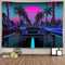 Ine Ive Car Tapestry 1980s Science Fiction Super Sports Car Tapestries 80x60inch for Home Decoration Art