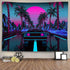 Ine Ive Car Tapestry 1980s Science Fiction Super Sports Car Tapestries 80x60inch for Home Decoration Art
