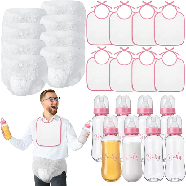 8 Sets Bottle Chug Baby Shower Games Juegos Para Plastic Baby Bottles