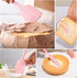 5 Piece Pink Silicone Spatula Set, Heat Resistant Rubber Utensils for Nonstick Cookware Baking