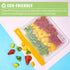 Qinline Reusable Food Storage Bags - 10 Pack Dishwasher Safe Freezer Bags, Leakproof Reusable Lunch Bags