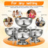 4 9oz Pcs Stainless Steel Dessert Bowls, Ice Cream Cups Footed Dessert Cups Mini Desserts Bowls for Sundae Parfait