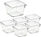 Ravinte 6 Pack Drawer Organizer, 3" X 3" Plastic Storage Bins, Clear Desk Storage Tray for Makeup, Jewelries, Office