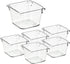 Ravinte 6 Pack Drawer Organizer, 3" X 3" Plastic Storage Bins, Clear Desk Storage Tray for Makeup, Jewelries, Office