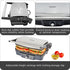 IMUSA Stainless Steel Electric Panini Press with Adjustable Temperature Settings, 1200W