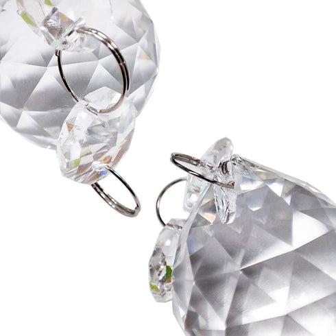 20 30mm Yesland Pcs Crystal Glass Ball, Pendants Balls & Chandelier Prisms, Clear Faceted Hanging Crystals for Wedding