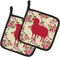 Caroline's Treasures BB1126-RS-YW-PTHD Sheep Shabby Chic Yellow Roses Pot Holders, 7 1/2 x 7 1/2, Heat Resistant