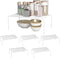 Medium(13 x 9.4 inch)White Cabinet Storage Shelf Rack Set of 6, Rustproof