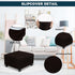 NeColorLife Ottoman Cover Square,Stretch Square Ottoman Covers Slipcover,Soft Knitted Jacquard Cover for Storage