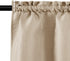 Valea Home Waffle Weave Textured Bathroom Window Curtains, Water Repellent Short Kitchen Tiers, Taupe, 36 x 36 inches