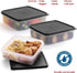Plastic Storage Containers with Lids, 2-Pack 3L Cupcake Carrier, Airtight Leakproof Cookie Storage for Food, Meal Prep