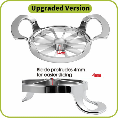 LIIGEMI 12-Blade Extra Large Apple Slicer, Heavy Duty Stainless Steel Corer and Divider, Easy to Use, Time-Saving