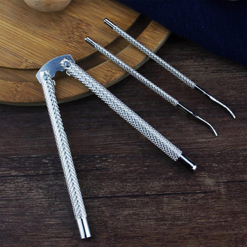 Artcome 3 Pcs Nutcracker Set, Stainless Steel Nut Cracker with 1 Nut Cracker and 2 Picks