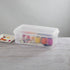 Sterilite Large FlipTop, Stackable Small Storage Bin, Clear, 6-Pack, Hinging Lid, Organize Desk