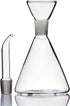 12 oz ELETON Conical Borosilicate Glass Olive Oil Dispenser Non Drip Oil Bottle for Kitchen, Leak Proof Vinegar Cruet