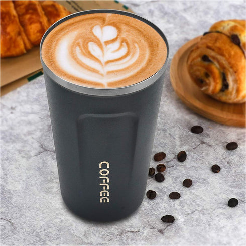 12 oz Stainless Steel Vacuum Insulated Tumbler, Spill Proof Coffee Travel Mug with Lid, Tibetan Blue Thermos Cup