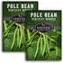 Survival Garden Seeds - Kentucky Wonder Pole Bean Seed for Planting -