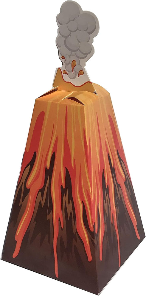 Jayd Products 12 Volcano Party Favor Boxes - Dinosaur Party Decorations for Luau, Hawaiian, Tiki Party Supplies