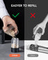 Set, (2 Packs, FORLIM Electric Salt and Pepper Grinder USB Rechargeable, Automatic Salt Pepper Mill Grinder with Dust
