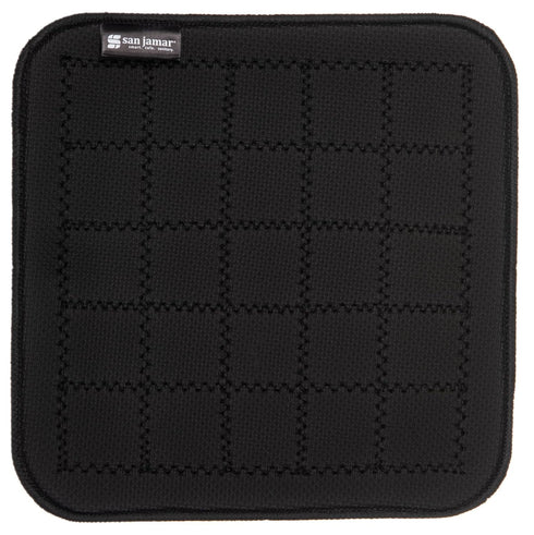 Carlisle FoodService Products Ultigrip Neoprene Commercial Hot Pad Pan Holder, 7" X 7", Black