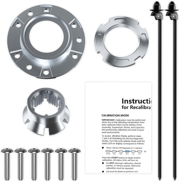 Upgraded W10324651 Hub Replacement Kit for Whirlpool Maytag Kenmore, Replaces W10528947 Metal Washer Basket Drive Hub