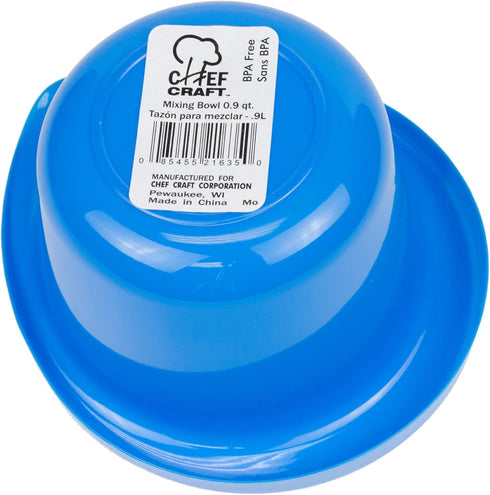 Chef Craft Select Plastic Mixing Bowl, 9 Quart Capacity, Blue by Chef Craft