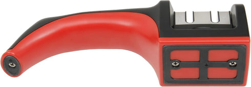 Ergo Chef Fastedge 2 Stage Knife Sharpener, Tabletop Kitchen Knife Sharpener, Red