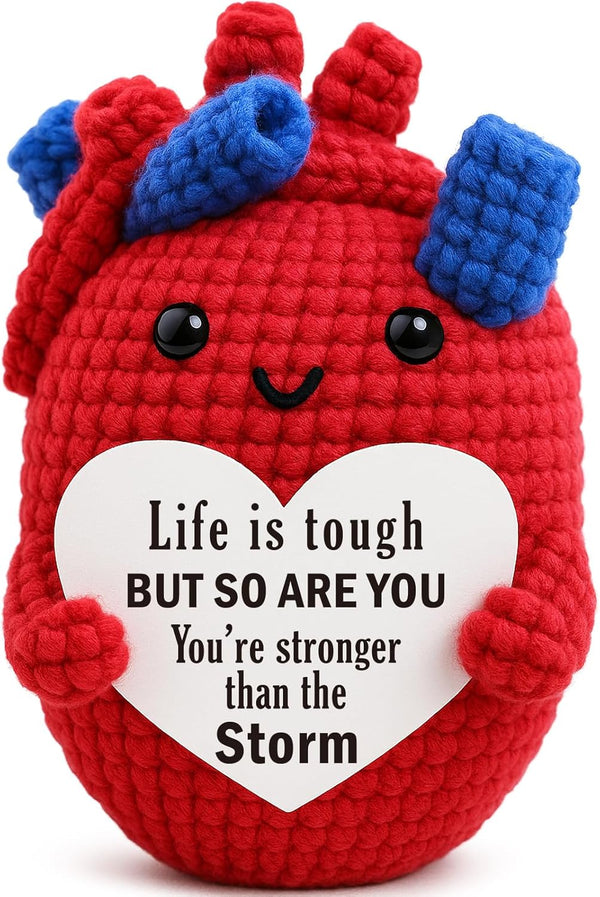 Mini Encouragement Gift for Women Men Emotional Cheer Up Support Handmade Crochet