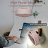 Pink Desk Fan, Small Quiet with Ambient Light, Portable USB Fan 5.3in High Power Rechargeable Battery Operate