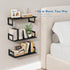 17 Inches (Set 3) Harwaya Wall Mounted Bookshelf, Floating Bookshelves for Bedroom, Long Wall Mount Book Shelves