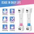 2 Minute Toothbrush Sand Timer for Kids - Set of 2 Small Hourglass in Blue and Pink Smiley