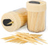 Urbanstrive Sturdy Safe Toothpick Holder - 800 Natural Wood Toothpicks for Teeth Cleaning, Unique Home Design, 2 Pack