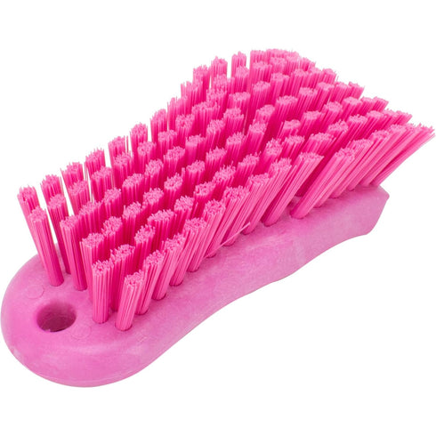 SPARTA Plastic Cutting Board Scrub Brush with Hanging Hole for Washing Cutting Boards, 6 Inches, Pink