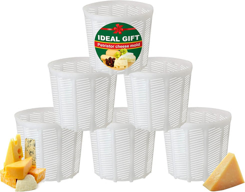 PetriStor 6 Pcs Soft Cheese Mold for Cheese Making 1.85QT - Cheese