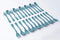 Knork Eco Plant Based Reusable Bamboo Flatware Set, 24 Pack (BLUE)