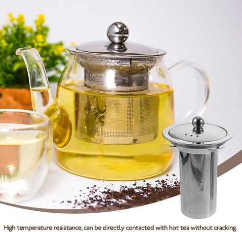 HEMOTON 2pcs Tea Strainer, Loose Tea Filter, Teapot Mesh Strainer, Tea Infuser, Tea Basket