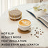 8 Set OIAHOMY Pcs Coasters with Holder for Beer, Coffee, Woven Cotton Coaster for Table Decor for Kitchen, Bar, Dining