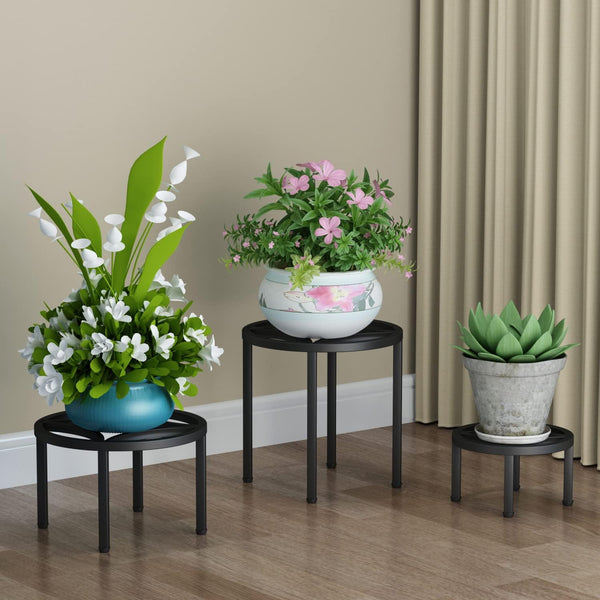 Zhongma Set of 3 Fully Assembled Metal Plant Stand for Heavy Potted Plant