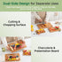 Kitchen(Set 3), Bamboo Cutting Boards for of Wood Cutting Board with Wood Storage Stand, Charcuterie & Chopping Board