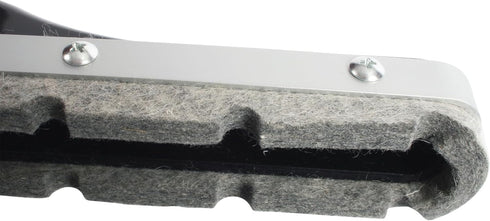 Cen-Tec Systems 60137 14" Commercial Scalloped Felt Vacuum Attachment for Hardwood and Polished Floors, Black