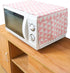 Microwave Oven Cover Dustproof Cotton Protector with Side Storage Pockets, Decorative Kitchen Appliance