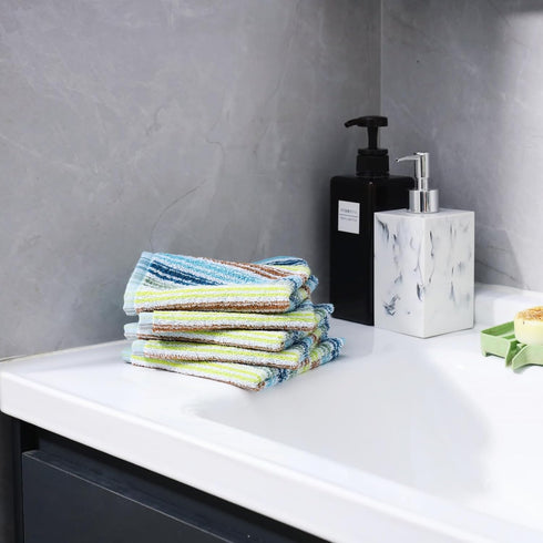 Pack 8, 12x12 Inches (mix-1, 12x12 inch) Oeleky Kitchen Dishcloths for Washing Dishes, Ultra Absorbent Dish Rags