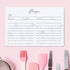 Recipe Cards 4x6 Set of 50 Floral Recipe Cards - Thick Pure White Cardstock for Bridal Showers and Weddings